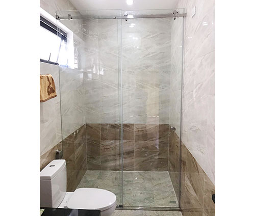 Vách tắm kính cửa lùa 01