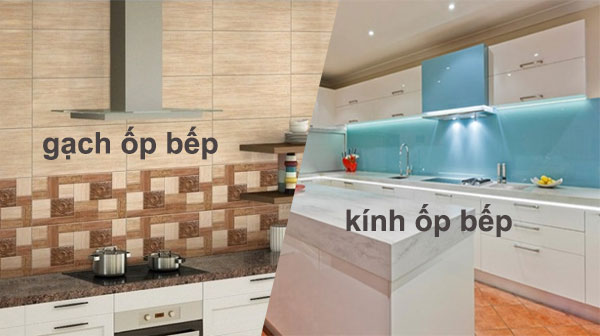 So sánh kính ốp bếp và gạch ốp bếp