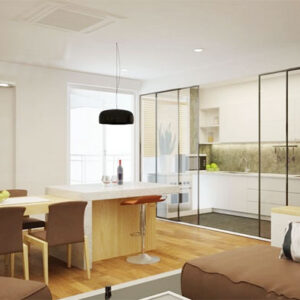 Lợi ích sử dụng vách kính ngăn phòng khách