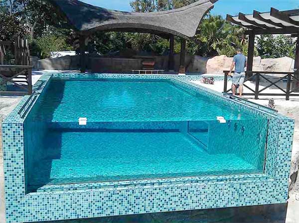 vách kính hồ bơi tại hải phòng